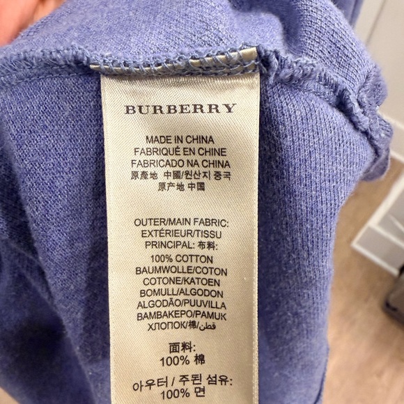Burberry Polo Shirt Periwinkle Blue Mens Small - Picture 8 of 8